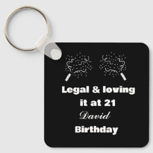 Legal & Loving It op 21 Black&White 21e verjaardag Sleutelhanger