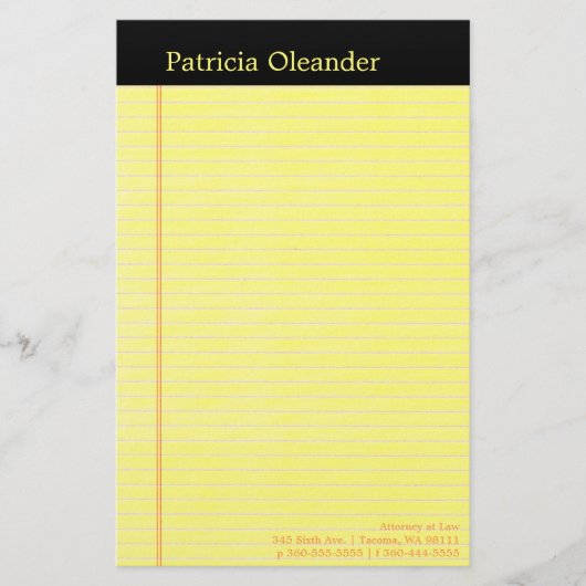 Legal Pad Briefpapier (Voorkant)