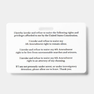 Legal Rights And Privileges Card Badge