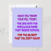 legale drugs briefkaart (Voorkant / Achterkant)