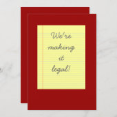 Legale trouwerij kaart (Voorkant / Achterkant)