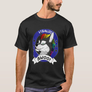 Legaliseer Awoo Gay Pride Furry Fandom Fursuiting  T-shirt