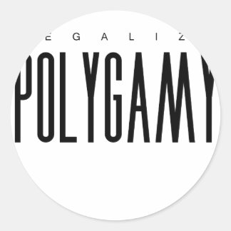 Legaliseer polygamie ronde sticker