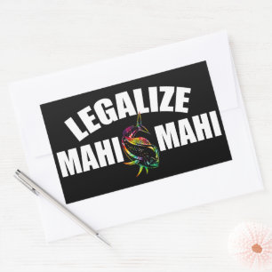 Legaliseren Mahi Mahi Vis Legalisatie van Mahi Mah Rechthoekige Sticker