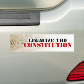 Legaliseren van de Grondwet Bumpersticker (Op auto)