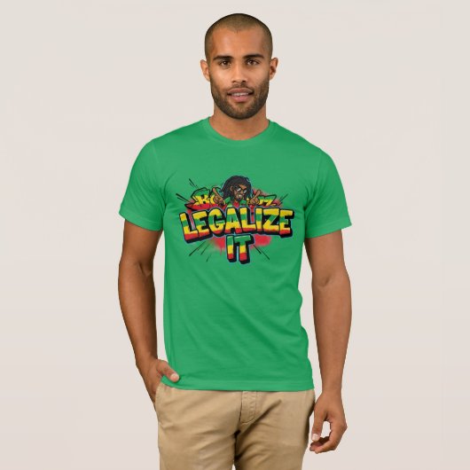 Legaliseren van reggae t-shirt (Voorkant volledig)