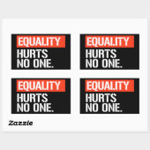 L'égalité ne fait mal à personne autocollant recta (Feuille)