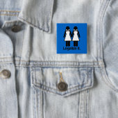 LEGALIZE LESBIAN WEDDINGS VIERKANTE BUTTON 5,1 CM (In situ)
