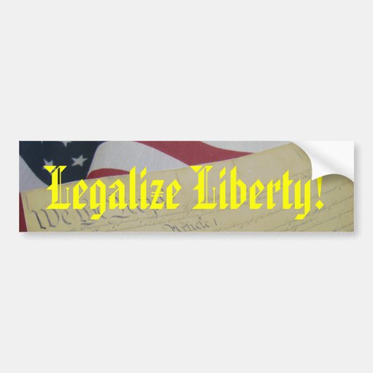 Legalize Liberty Bumpersticker (Voorkant)