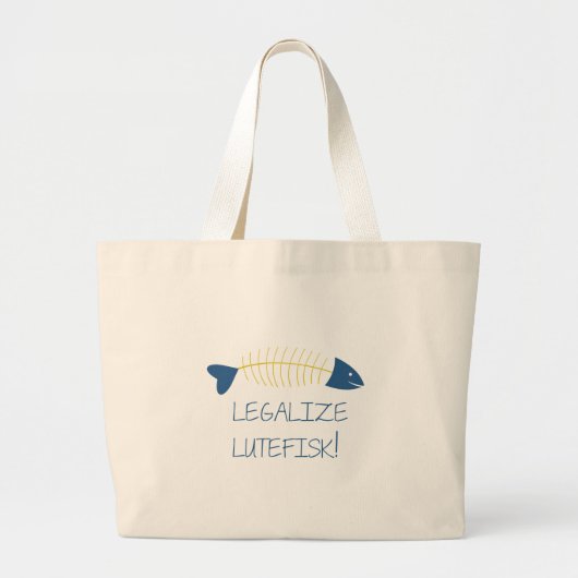 Legalize Lutefisk Fish Grote Tote Bag (Voorkant)