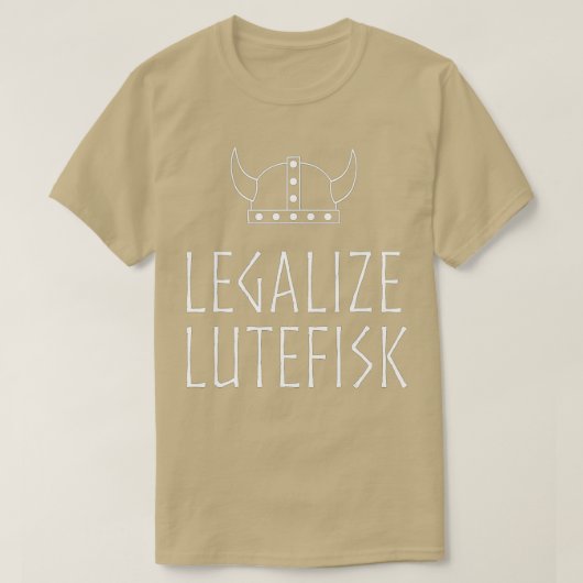 Legalize Lutefisk Funny Viking T-shirt (Design voorkant)