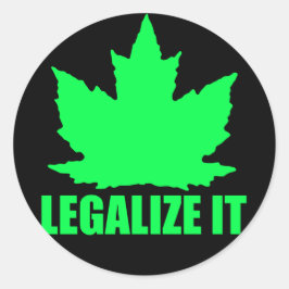Legalize Maple Ronde Sticker