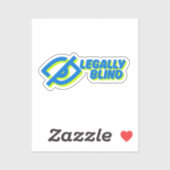 Legally Blind Symbool ontwerp Sticker (Vel)