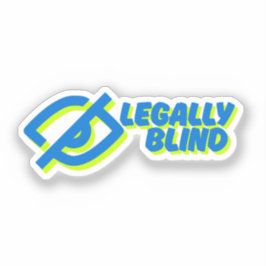 Legally Blind Symbool ontwerp Sticker