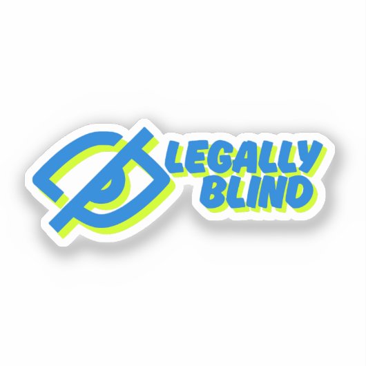 Legally Blind Symbool ontwerp Sticker (Voorkant)