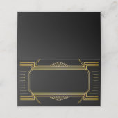  legant Art Deco Black Gold Wedding (Buitenkant ongevouwen)