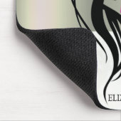 legant, chic, kant, meisje Silhouette Muismat (Hoek)