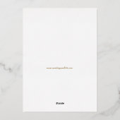 legant Indian Mughal 1608 Wedding Folie Uitnodiging (Achterkant)