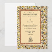 legant Indische Floral Wedding Kaart (Voorkant / Achterkant)