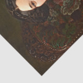  legant Lady in Blue Green Dress-ontkoppeling Tissuepapier (Detail)