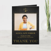 Legante foto van het afstuderen bedankkaart (Voorkant)