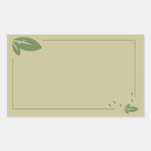 Legante leafy rechthoek sticker