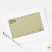 Legante leafy rechthoek sticker (Envelop)
