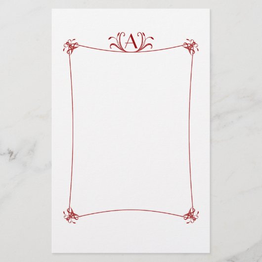  legante rand met monogram briefpapier (Voorkant)