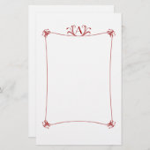  legante rand met monogram briefpapier (Voorkant / Achterkant)