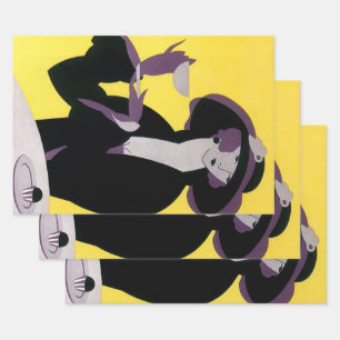  legante vrouw Drink middag Tea Party Inpakpapier Vel