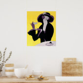  legante vrouw Drink middag Tea Party Poster (Keuken)