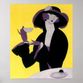  legante vrouw Drink middag Tea Party Poster (Voorkant)