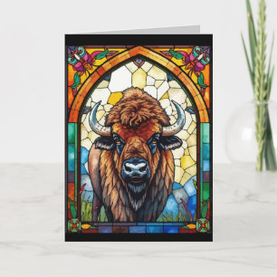 Lege aanpasbare gelegenheid Groet bizon, Bison Kaart