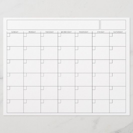 Lege agenda pagina - Zondag Start Landscape Uitzic Briefhoofd (Voorkant)