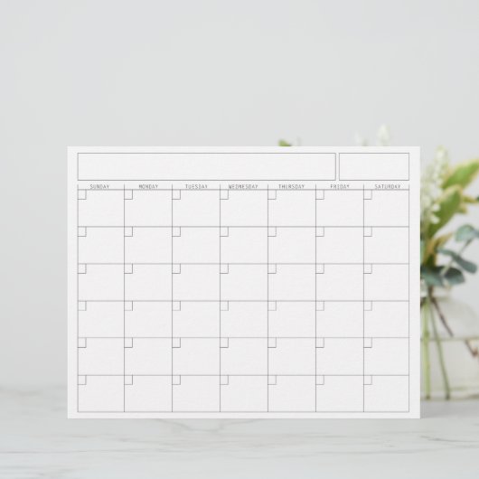 Lege agenda pagina - Zondag Start Landscape Uitzic Briefhoofd (Staand voorkant)