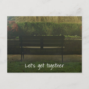Lege bank briefkaart