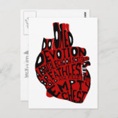 lege borst : anatomisch hart briefkaart (Voorkant / Achterkant)