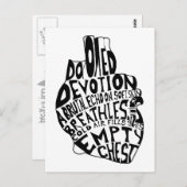 lege borst : anatomisch hart briefkaart (Voorkant / Achterkant)