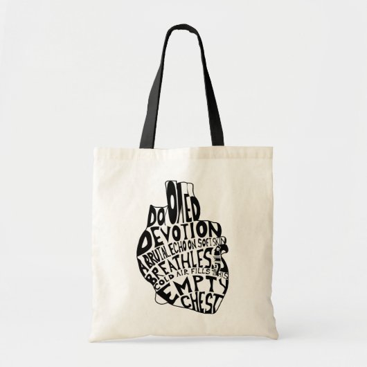 lege borst : anatomisch hart tote bag (Voorkant)