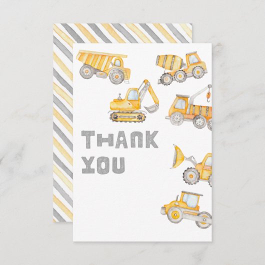 Lege bouwpartij Dank u wel kaarten (Voorkant / Achterkant)