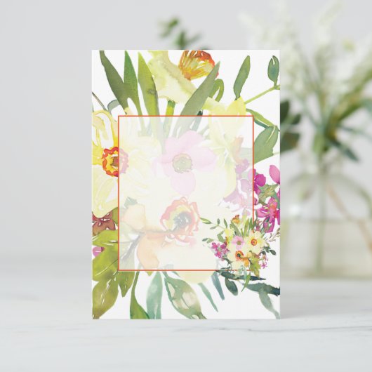 Lege bruidsschat bruiloft kaart (Staand voorkant)