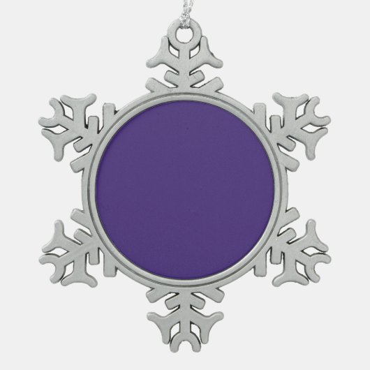 Lege Creëer Uw Eigen - Violet Tin Sneeuwvlok Ornament (Voorkant)