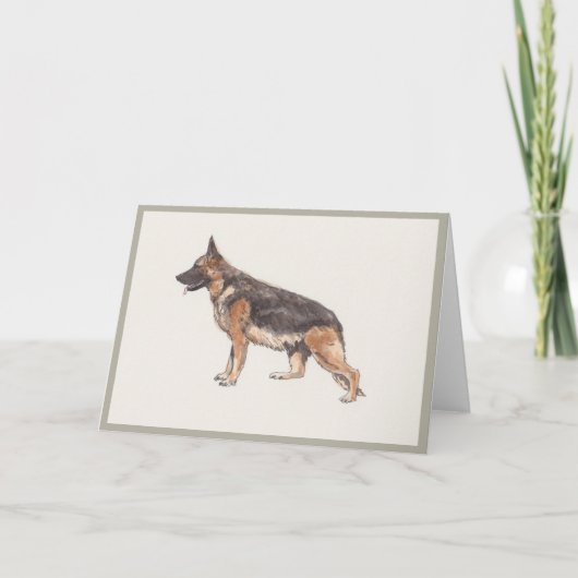 Lege de groetenkaart van de Duitse herder Kaart (Voorkant)