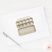 Lege eikarton rechthoekige sticker (Envelop)