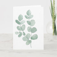Lege Eucalyptusblad Wenskaart 5x7