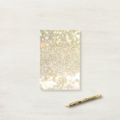 Lege goudglitter post post-it® notes (Op bureau)
