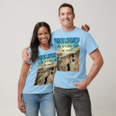 Lege graf met "Hij is verrezen" Schriftuur T-shirt (Unisex)