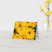 Lege groet / bedankpas kaart (Gele Bloem)