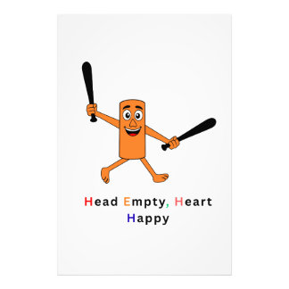 Lege hoofd gelukkig hart Grappig grafisch T-shirt  Foto Afdruk