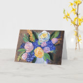 Lege kaart met schilderij van bloemen (Gele Bloem)